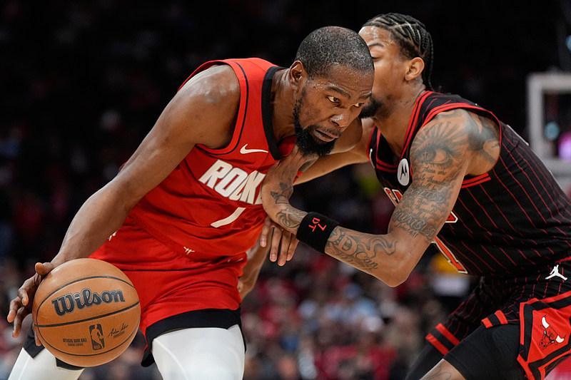 PG电子-杜兰特28+10 火箭119-113胜公牛